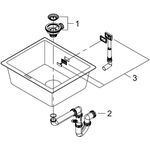 Grohe Kompositspüle K700U 533x457mm granit sw