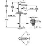 Grohe Einhand-Waschtischbatterie PLUS 1/2Zoll S-Size chr