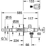 Grohe Außenwandventil EUROTEC chr 1/2Zoll