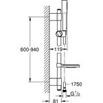 Grohe Brausestangenset EUPHORIA C STICK chr