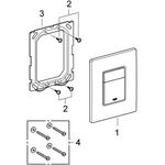 Grohe WC-Betätigung SKATE C 156x197mm cool sunrise gebürstet