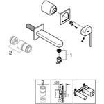 Grohe 2-Loch-Waschtischbatterie PLUS Ausldg 147mm ha graph gebü