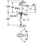 Grohe EH-WTbatt EUROSMART 1/2Zoll M-Size glatter Körper chr