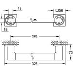 Grohe Wannengriff ALLURE 325mm hard graphite
