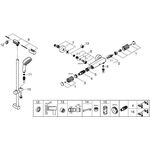 Grohe Thermo-Brausebatt. GROHTHERM 1000 Performance 1/2Zoll m Brausegarnitur chr