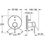 Grohe Einhand-Wannenbatterie ESSENCE supersteel