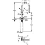 Grohe Einhand-Spültischbatterie ESSENCE 1/2Zoll U-Auslauf Profibrause phantom bl