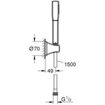 Grohe Brauseset GRANDERA STICK 1 Strahlart chrom/gold
