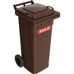 Müllgroßbehälter 80l HDPE braun fahrbar,n.EN 840 SULO