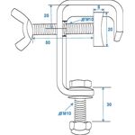 EUROLITE TH-52 Theaterhaken silber