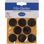 Filzgleiter 28mm Filz braun selbstkl.8 St./SB-Karte