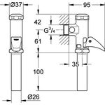 Grohe DAL-Automatic-Spüler f WC 3/4Zoll chr