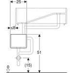 Geberit Gipsfangbecken-Unterteil PUBLICA ohne Überlauf, 250x350x210mm weiß