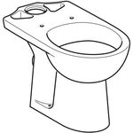 Geberit Stand-Tiefspül-WC RENOVA für Kombination Abgang horizontal weiß
