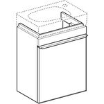 Geberit HWB-Unterschrank CITTERIO 440x554x316mm Fr Gl schwarz/Korpus gr-br