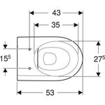 Geberit Wand-Tiefspül-WC iCon Rimfree, geschlossene Form weiß KT