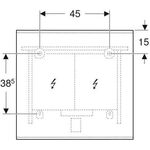 Geberit Lichtspiegel OPTION PLUS SQUARE Bel dir u ind sw matt/Aluminium elo 750x