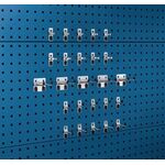 Werkzeughaltersortiment 25-tlg.verzinkt f.Lochplatten 15 Haken/10 Klemmen BOTT