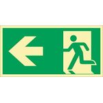 Rettungszeichen DIN EN ISO 7010 L297xB148mm Rettungsweg li.Folie