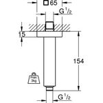 Grohe Deckenauslass RAINSHOWER Länge 154mm chr