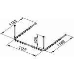 Keuco Brausevorhangstangen-Set PLAN für Viereck-Dusche 1200x1200mm vc
