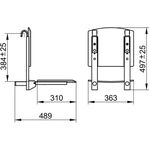 Keuco Klappsitz PLAN CARE SiFl 36cm Alu sil-elo/sw