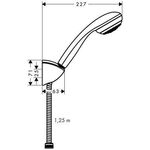 HG Brauseset CROMETTA 85 MONO Metaflex Brauseschlauch 1250mm chrom