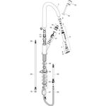 Einhebel-Spültischmischer AXOR STARCK DN 15 m Ausziehbrause Stain steel optic