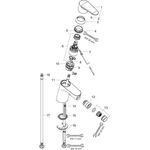 HG Einhebel-Bidetmischer FOCUS DN 15 mit Push-Open Ablaufgarnitur chrom