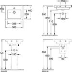 V&B Handwaschbecken SUBWAY 2.0 500x400mm, mit ÜL we C+