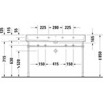Duravit Metallkonsole höhenverstellbar +50mm chrom