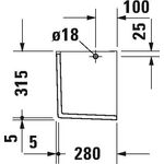 Duravit Halbsäule STARCK 3 170x285mm weiß WG