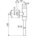 Schell Urinal-Drucksp. SCHELLOMAT Bas SV 1/2Zoll, mit Serviceabsperrventil chrom