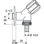 SCHELL Geräteschrägsitzventil COMFORT chrom 1/2Zoll