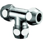 SCHELL T-Verschraubung chrom 3/8Zollx8mm - VPE: 25