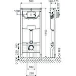 Schell WC-Montagemodul MONTUS C 120 m UP-Spülkasten Wandhalter Schallschutz