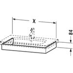 Duravit Waschtischblende DURASTYLE 448x580x84mm europ. Eiche/europäische Ei