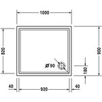 Duravit Rechteck-Duschwanne STARCK SLIML 1000x900x50mm weiß
