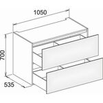 Keuco Unterbauschrank EDITION 11 PLANNIN 1050x700x535mm we sdm