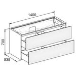 Keuco Waschtischunterbau EDITION 11 1400x700x535mm cash sdm