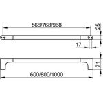 Keuco Badetuchhalter EDITION 400 1000mm vc