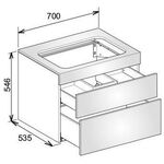 Keuco Waschtischunterbau EDITION 400 700x546x535mm o HL-Boh ant