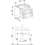 Keuco Waschtischunterbau EDITION 400 700x546x535mm m HL-Boh we hgl/cash klar