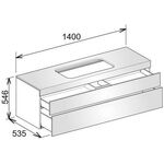 Keuco Waschtischunterbau EDITION 400 1400x546x535mm o HL-Boh ant