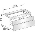 Keuco Waschtischunterbau EDITION 400 1050x546x535mm o HL-Boh we Glas we ma