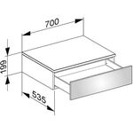 Keuco Sideboard EDITION 400 Hö 180mm 700x199x535mm we/cash satiniert