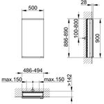 Keuco Spiegelschrank ROYAL MODULAR 2.0 Breite 500mm Höhe 900mm Tiefe 160mm