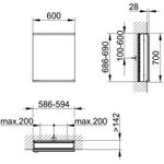Keuco Spiegelschrank ROYAL MODULAR 2.0 Breite 600mm Höhe 700mm Tiefe 160mm