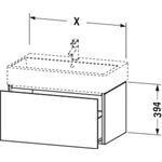 Duravit Waschtischunterbau L-CUBE 394x484x459mm weiß hochglanz