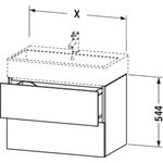 Duravit Waschtischunterbau L-CUBE 544x484x459mm taupe